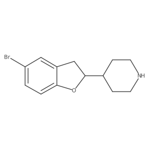 4-(5-Bromo-2,3-dihydrobenzofuran-2-yl)piperidine Structure