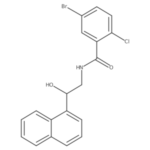 5-bromo-2-chloro-N-(2-hydroxy-2-(naphthalen-1-yl)ethyl)benzamide结构式