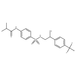 N-(4-(N-(2-hydroxy-2-(4-(trifluoromethyl)phenyl)ethyl)sulfamoyl)phenyl)isobutyramide Structure