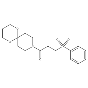 3-(Phenylsulfonyl)-1-(1,5-dioxa-9-azaspiro[5.5]undecan-9-yl)propan-1-one Structure
