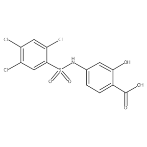 2-Hydroxy-4-((2,4,5-trichlorophenyl)sulfonamido)benzoic acid Structure