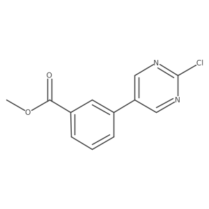 2-Chloro-5-[3-(methoxycarbonyl)phenyl]pyrimidine结构式