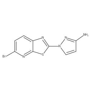 1H-Pyrazol-3-amine, 1-(5-bromothiazolo[5,4-b]pyridin-2-yl)-结构式