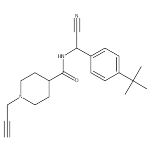 N-[(4-tert-butylphenyl)(cyano)methyl]-1-(prop-2-yn-1-yl)piperidine-4-carboxamide Structure