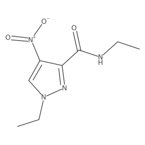 N,1-diethyl-4-nitro-1H-pyrazole-3-carboxamide结构式