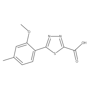1,3,4-Thiadiazole-2-carboxylic acid, 5-(2-methoxy-4-methylphenyl)-结构式