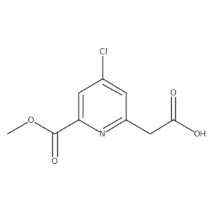 [4-Chloro-6-(methoxycarbonyl)pyridin-2-YL]acetic acid Structure
