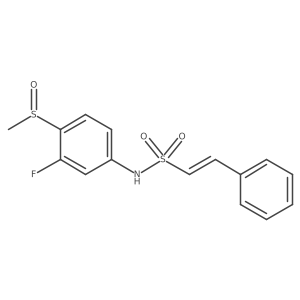 (E)-N-(3-Fluoro-4-methylsulfinylphenyl)-2-phenylethenesulfonamide Structure