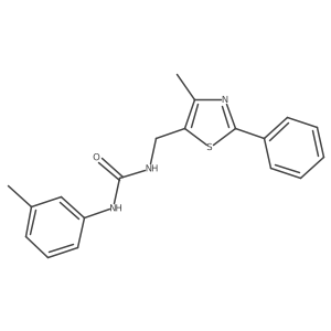 1-((4-Methyl-2-phenylthiazol-5-yl)methyl)-3-(m-tolyl)urea结构式