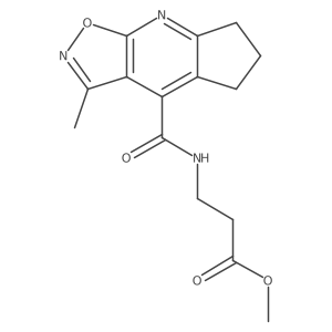 methyl 3-(3-methyl-6,7-dihydro-5H-cyclopenta[b]isoxazolo[4,5-e]pyridine-4-carboxamido)propanoate Structure