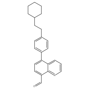 5-[4-(2-Cyclohexylethyl)phenyl]-8-quinolinecarboxaldehyde结构式