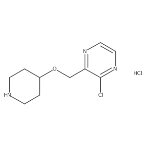 2-Chloro-3-((piperidin-4-yloxy)methyl)pyrazine hydrochloride Structure