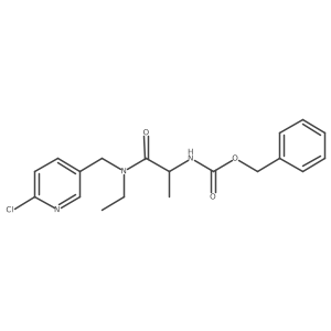 {(S)-1-[(6-Chloro-pyridin-3-ylmethyl)-ethyl-carbamoyl]-ethyl}-carbamic acid benzyl ester结构式