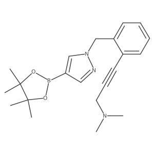 N,N-dimethyl-3-[2-[[4-(4,4,5,5-tetramethyl-1,3,2-dioxaborolan-2-yl)pyrazol-1-yl]methyl]phenyl]prop-2-yn-1-amine Structure