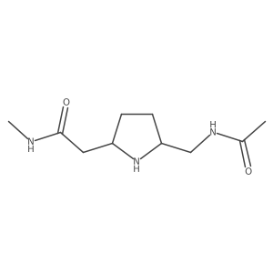 2-((2R,5S)-5-(Acetamidomethyl)pyrrolidin-2-yl)-N-methylacetamide Structure