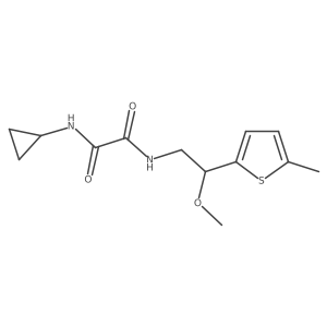 N1-cyclopropyl-N2-(2-methoxy-2-(5-methylthiophen-2-yl)ethyl)oxalamide Structure