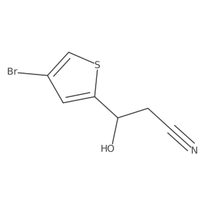3-(4-Bromothiophen-2-yl)-3-hydroxypropanenitrile Structure