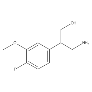 3-Amino-2-(4-fluoro-3-methoxyphenyl)propan-1-ol结构式