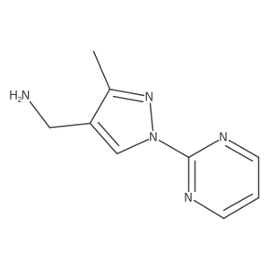 [3-methyl-1-(pyrimidin-2-yl)-1H-pyrazol-4-yl]methanamine结构式