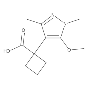 1-(5-methoxy-1,3-dimethyl-1H-pyrazol-4-yl)cyclobutane-1-carboxylic acid Structure