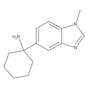 1-(1-methyl-1H-1,3-benzodiazol-5-yl)cyclohexan-1-amine结构式