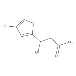 (3R)-3-Amino-3-(4-chlorothiophen-2-YL)propanamide结构式