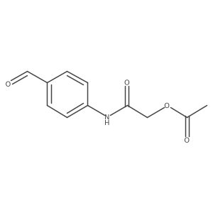 Acetic acid (4-formyl-phenylcarbamoyl)-methyl ester Structure