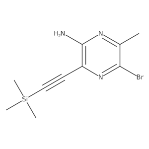 5-Bromo-6-methyl-3-trimethylsilanylethynyl-pyrazin-2-ylamine结构式
