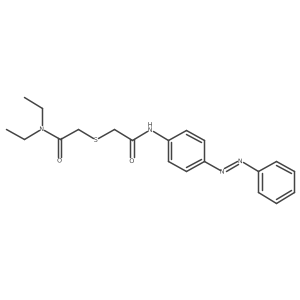 Acetamide, N,N-diethyl-2-[[2-oxo-2-[[4-(2-phenyldiazenyl)phenyl]amino]ethyl]thio]-结构式