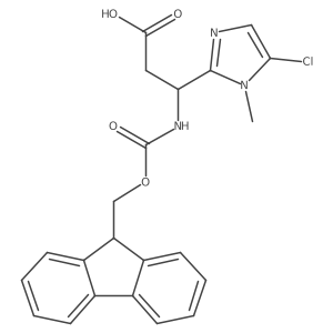 (3S)-3-(5-chloro-1-methyl-1H-imidazol-2-yl)-3-({[(9H-fluoren-9-yl)methoxy]carbonyl}amino)propanoic acid结构式