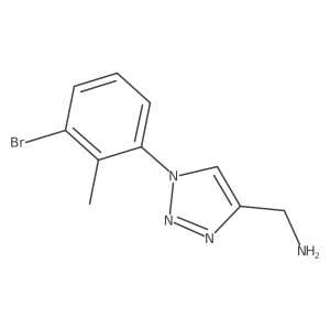[1-(3-bromo-2-methylphenyl)-1H-1,2,3-triazol-4-yl]methanamine结构式