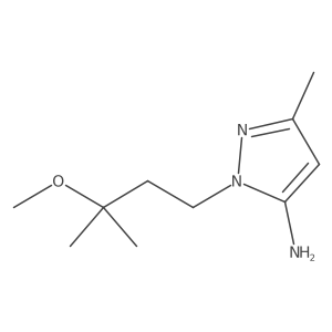 1-(3-Methoxy-3-methylbutyl)-3-methyl-1H-pyrazol-5-amine结构式