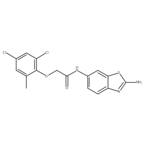 N-(2-Aminobenzo[d]thiazol-6-yl)-2-(2,4-dichloro-6-methylphenoxy)acetamide结构式