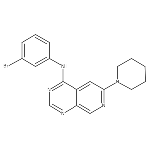 Pyrido[3,4-d]pyrimidin-4-amine,n-(3-bromophenyl)-6-(1-piperidinyl)- Structure