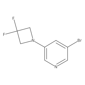 3-Bromo-5-(3,3-difluoroazetidin-1-yl)pyridine结构式