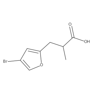 3-(4-Bromofuran-2-yl)-2-methylpropanoic acid Structure
