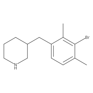 3-[(3-Bromo-2,4-dimethylphenyl)methyl]piperidine结构式