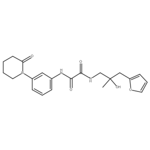 N1-(3-(furan-2-yl)-2-hydroxy-2-methylpropyl)-N2-(3-(2-oxopiperidin-1-yl)phenyl)oxalamide结构式