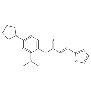 (E)-N-(4-(dimethylamino)-2-(pyrrolidin-1-yl)pyrimidin-5-yl)-3-(furan-2-yl)acrylamide Structure