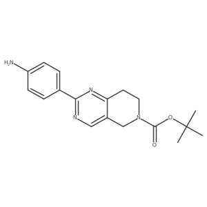 tert-butyl 2-(4-aminophenyl)-7,8-dihydro-5H-pyrido[4,3-d]pyrimidine-6-carboxylate结构式