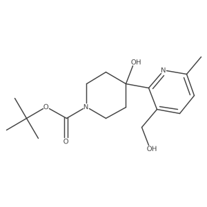 Tert-butyl 4-hydroxy-4-(3-(hydroxymethyl)-6-methylpyridin-2-yl)piperidine-1-carboxylate结构式