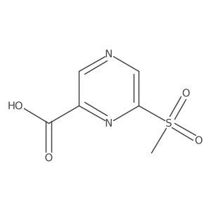 6-Methanesulfonylpyrazine-2-carboxylic acid结构式