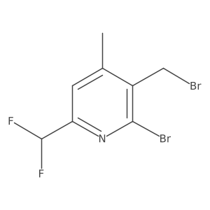 2-Bromo-3-(bromomethyl)-6-(difluoromethyl)-4-methylpyridine Structure