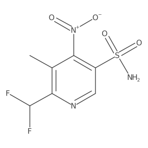 2-(Difluoromethyl)-3-methyl-4-nitropyridine-5-sulfonamide Structure