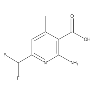2-Amino-6-(difluoromethyl)-4-methylnicotinic acid Structure