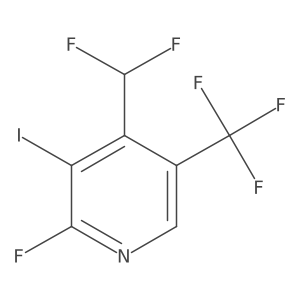 4-(Difluoromethyl)-2-fluoro-3-iodo-5-(trifluoromethyl)pyridine结构式