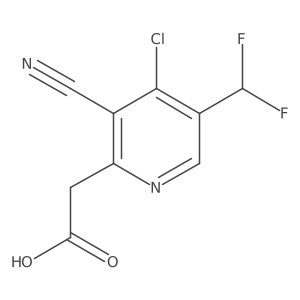 2-(4-Chloro-3-cyano-5-(difluoromethyl)pyridin-2-yl)acetic acid Structure