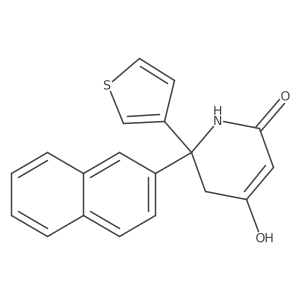5,6-Dihydro-4-hydroxy-6-(2-naphthalenyl)-6-(3-thienyl)-2(1h)-pyridinone结构式
