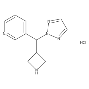 3-(azetidin-3-yl(2H-1,2,3-triazol-2-yl)methyl)pyridine hydrochloride结构式
