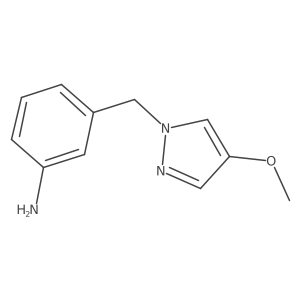 3-(4-Methoxypyrazol-1-ylmethyl)-phenylamine Structure